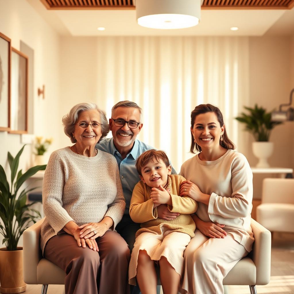 Family receiving comfortable dental care at a family dental practice